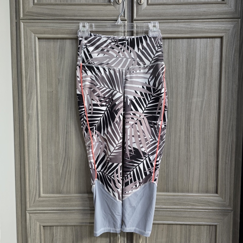 Old Navy Womens Activewear Go Dry‎ Leggings Small Gray Black Orange